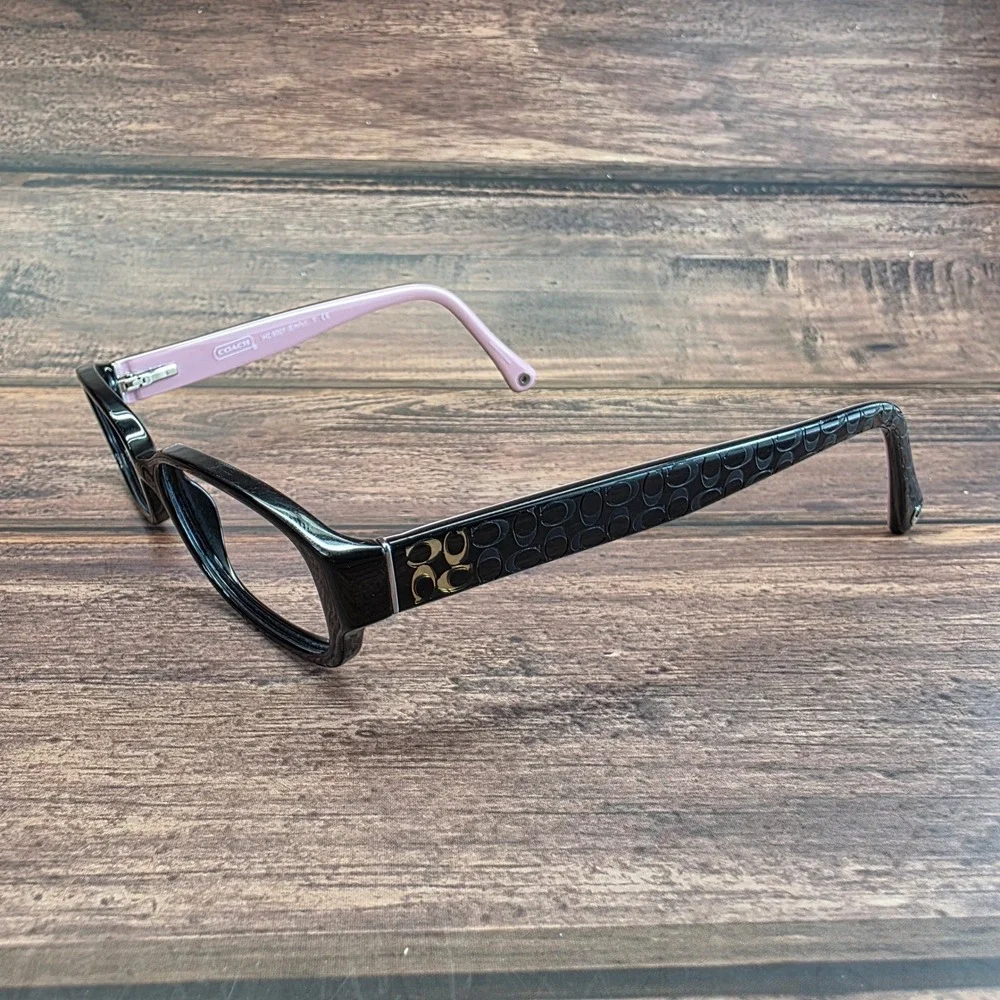 Coach HC 6001 Emily Black Pink Signature C Logo Eyeglasses Frames 50-15-135